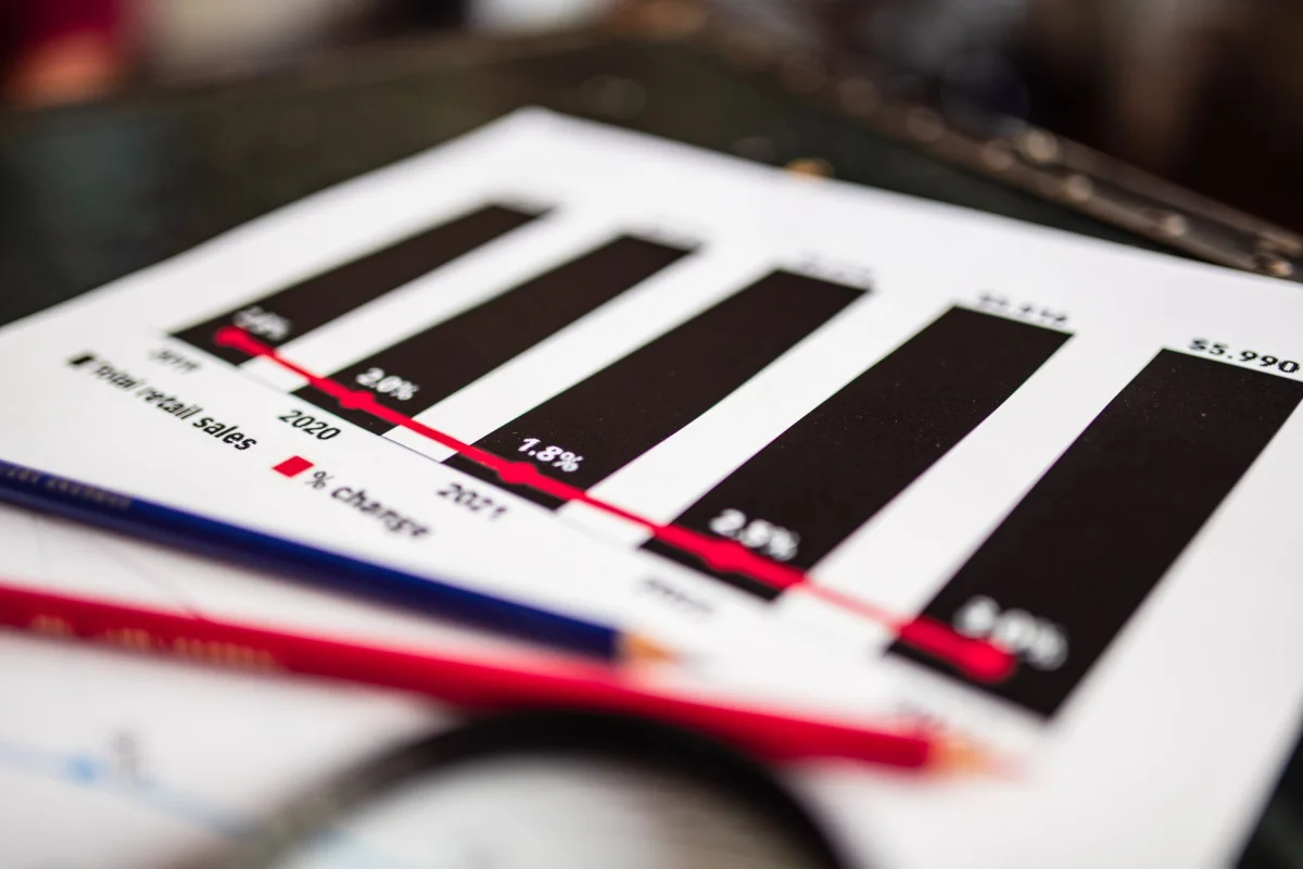 A rising bar chart showing tiered growth stages