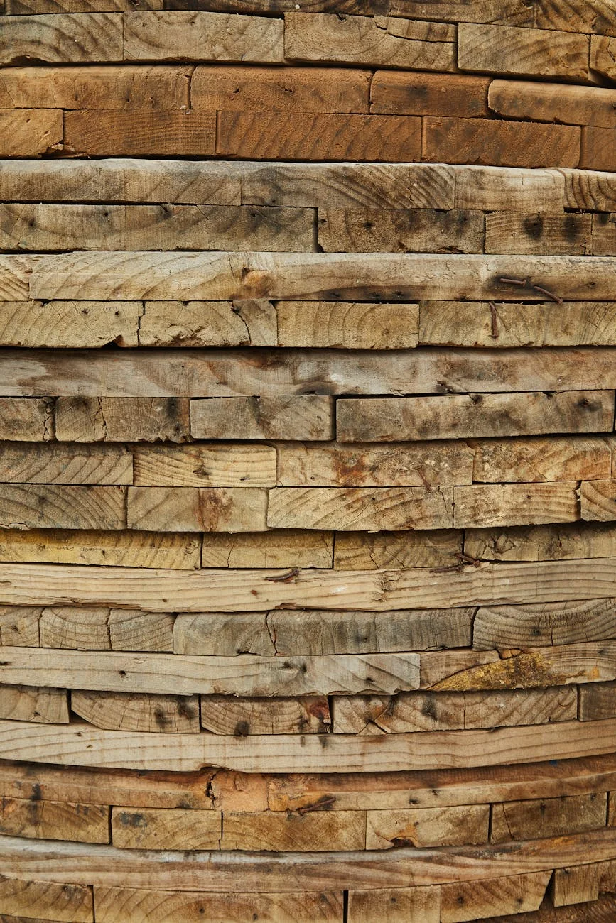 Stack of lumber boards in a woodworking workshop