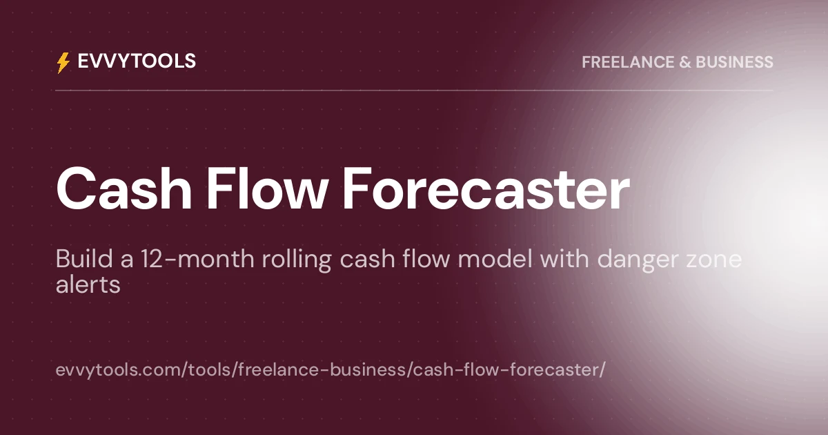 Forecaster Cash Flow Forecaster — 12-Month Rolling Projection | EvvyTools