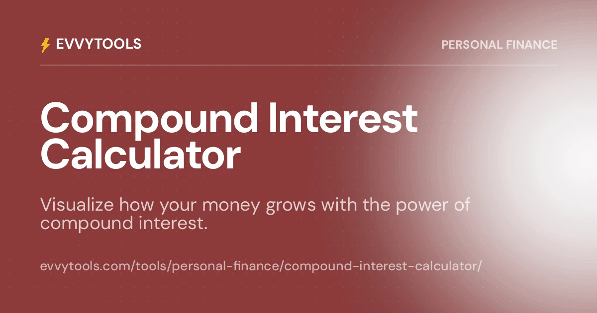 Compound Interest Calculator - Investment Growth | EvvyTools